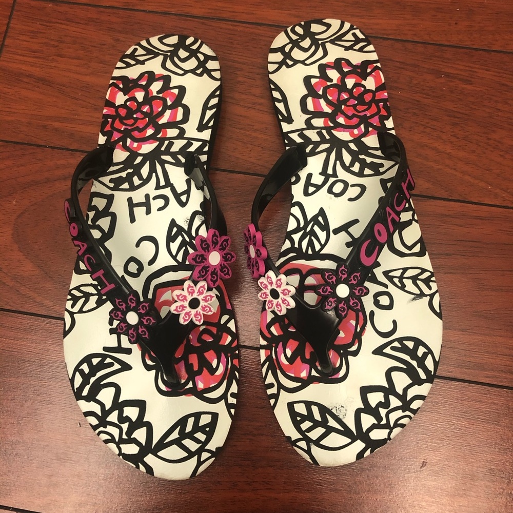 Coach flip flops